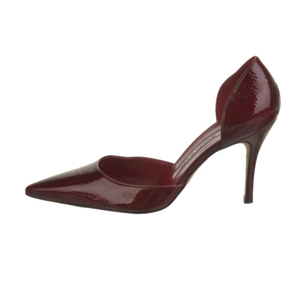 Manolo Blahnik Patent Leather D’Orsay Pumps